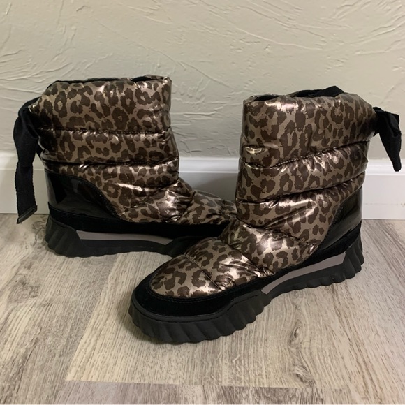 NWOT kate spade New York frosty boots animal print water resistant boots - Picture 4 of 8